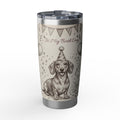 Birthday Dachshund Stainless Tumbler — 20 oz Personalized Travel Mug with Party Design