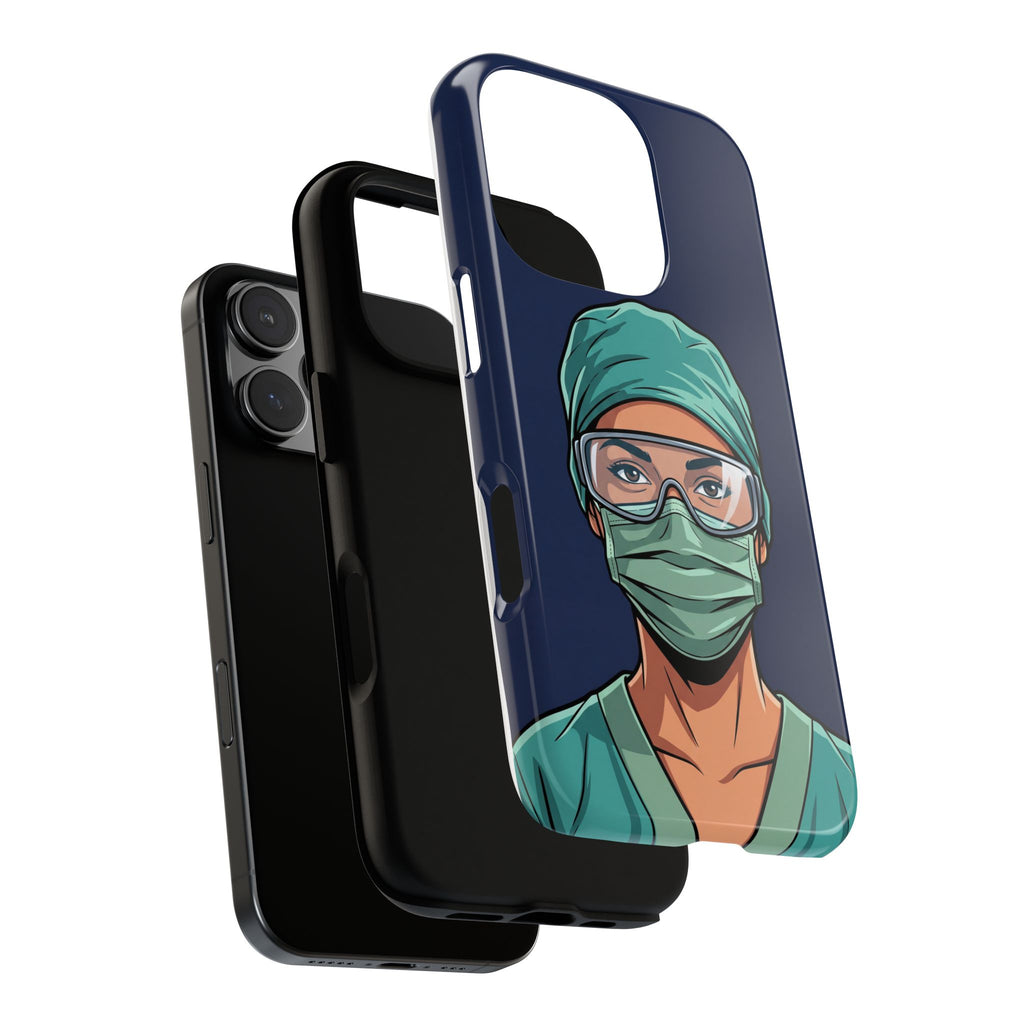 Nurse Illustrated Portrait Phone Case | iPhone & Samsung
