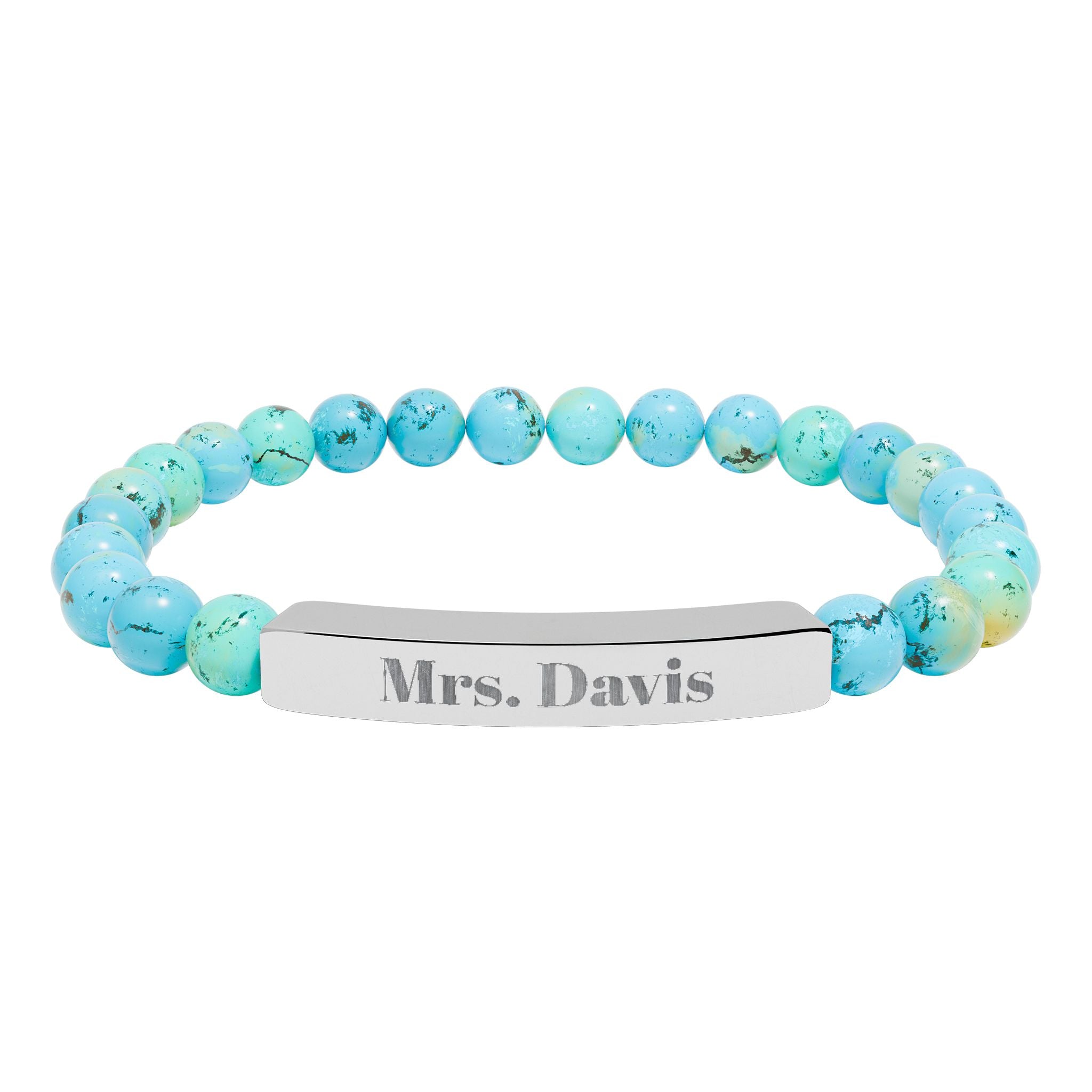 Personalized Teacher Bracelet | Engraved Name Bar Bracelet, Teacher Gift