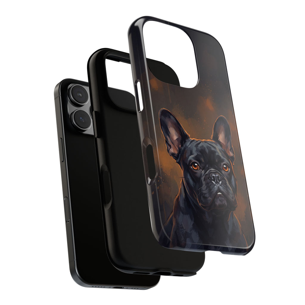 Moody French Bulldog Portrait Phone Case | Dramatic Studio Photography Style | iPhone & Samsung
