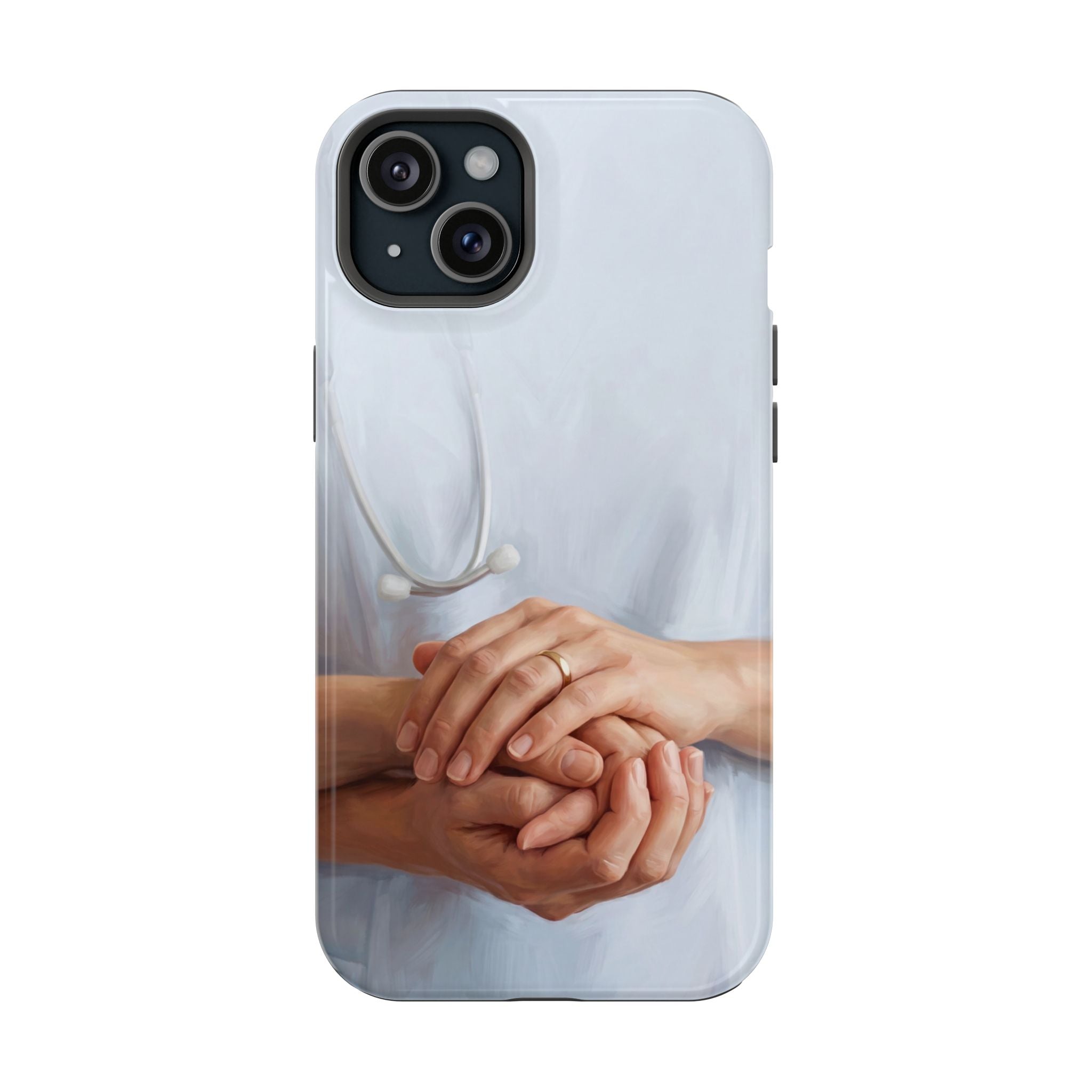Impact-Resistant Phone Case — Caring Hands Wireless Charging Cover