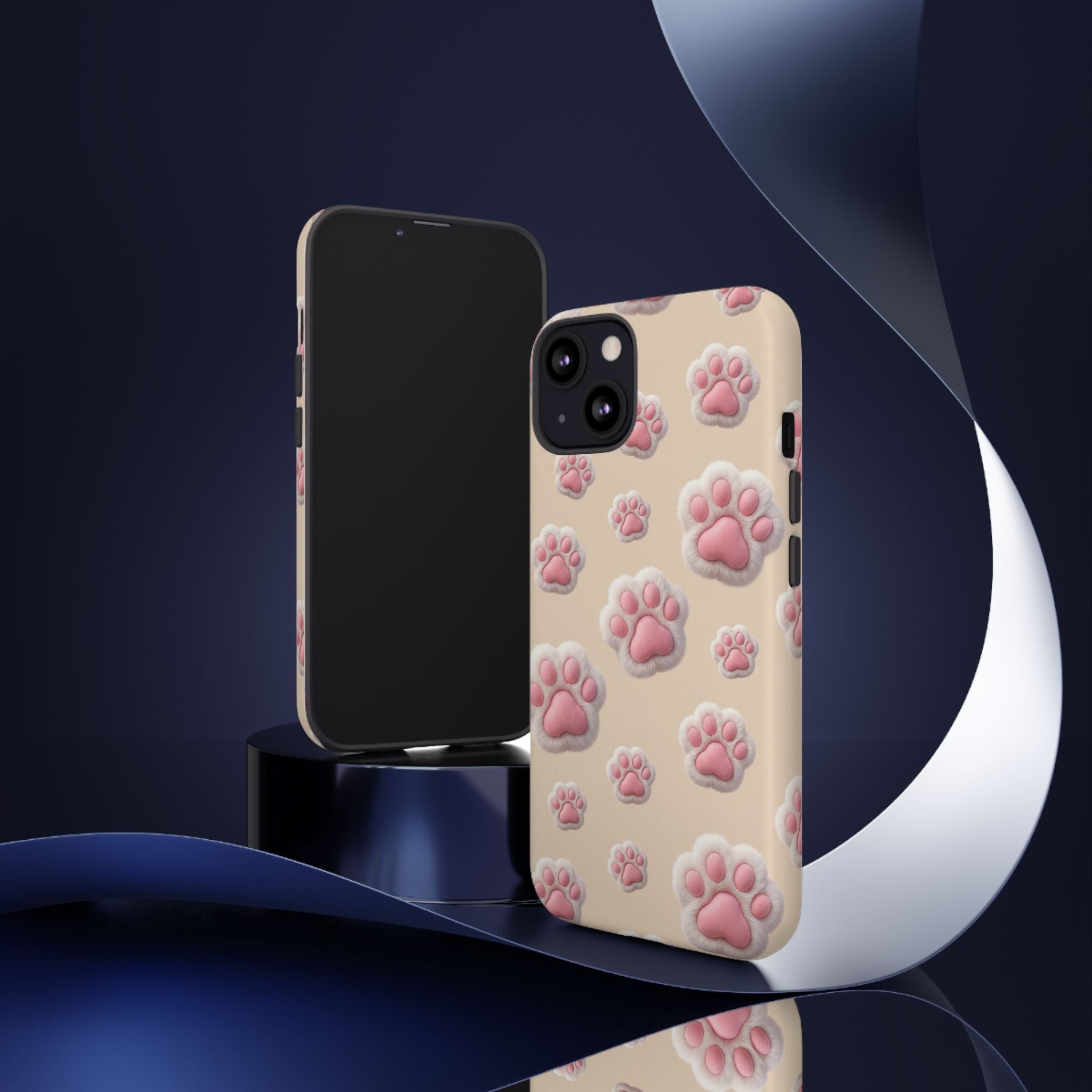 Golden Retriever Paw Print Phone Case | Cute Pink Paw Pattern for Dog Lovers | iPhone & Samsung