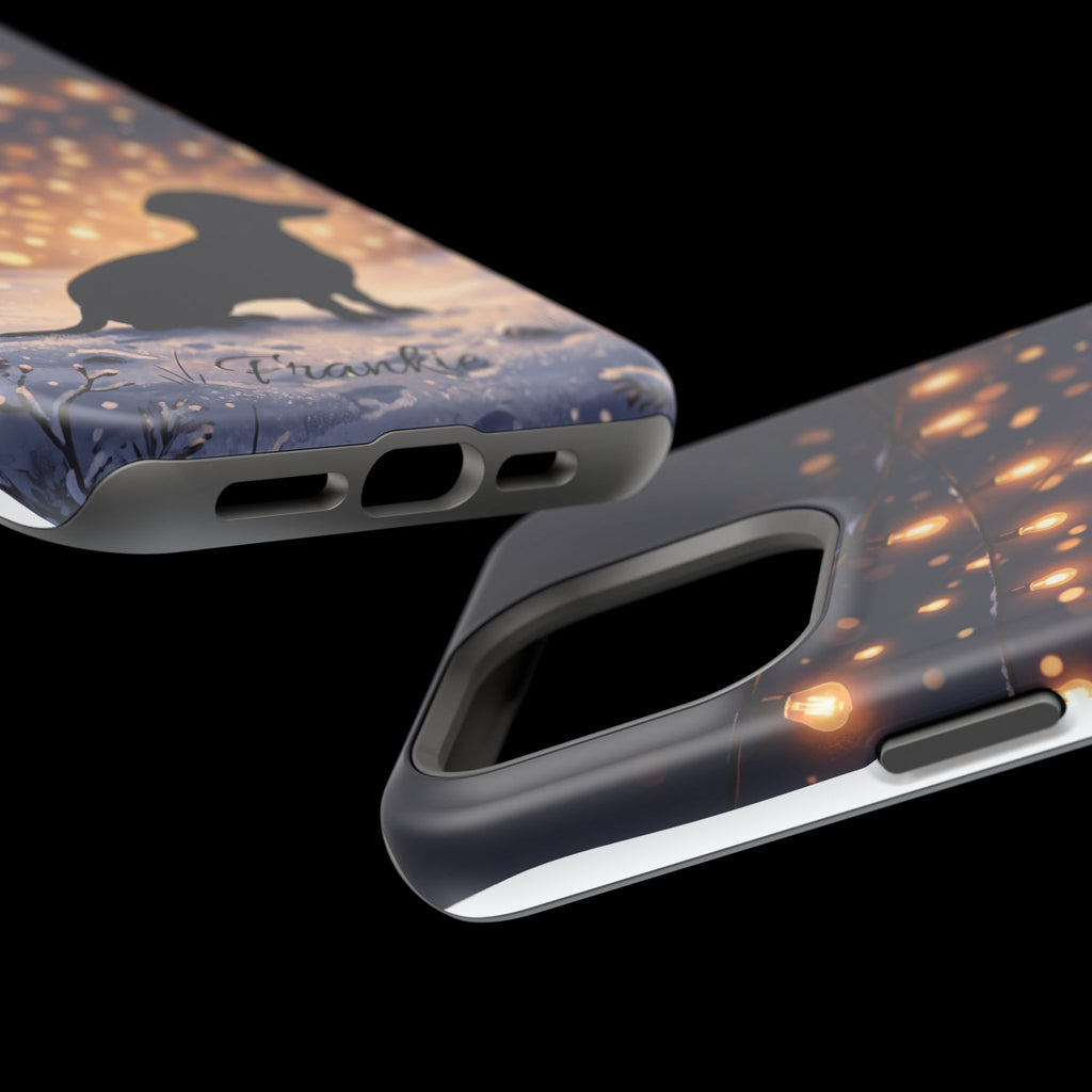 Personalized Dachshund Golden Sparks Phone Case — Wireless Charging Cover