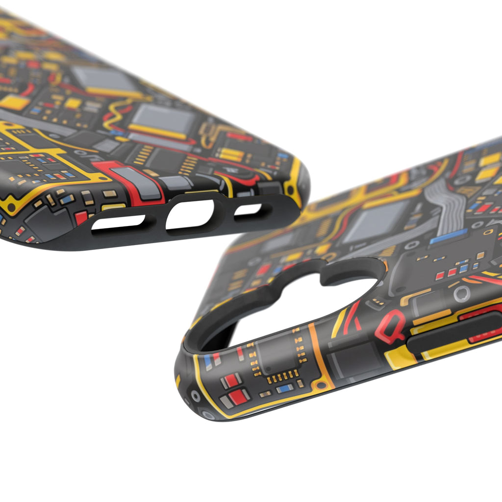 Voltage Board Phone Case — Yellow Circuit Wireless Charging Cover