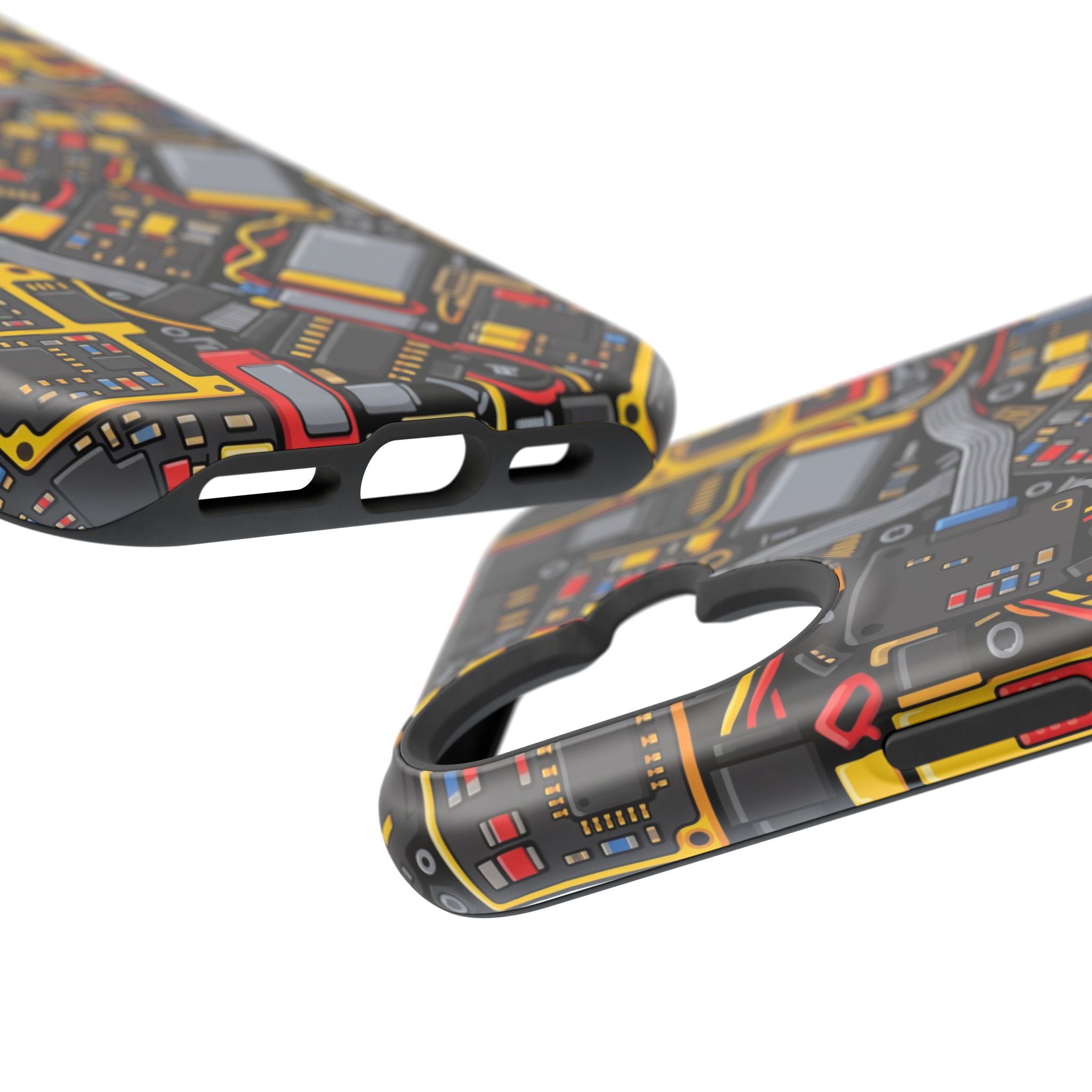 Voltage Board Phone Case — Yellow Circuit Wireless Charging Cover