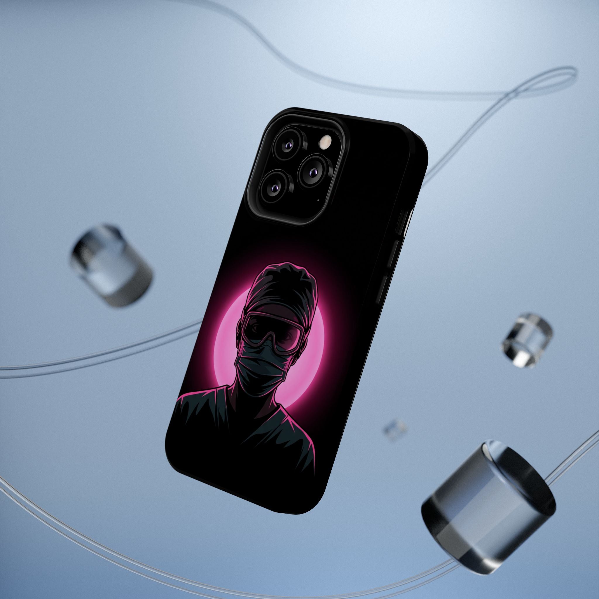 Nurse Portrait Phone Case — Navy Wireless Charging Cover