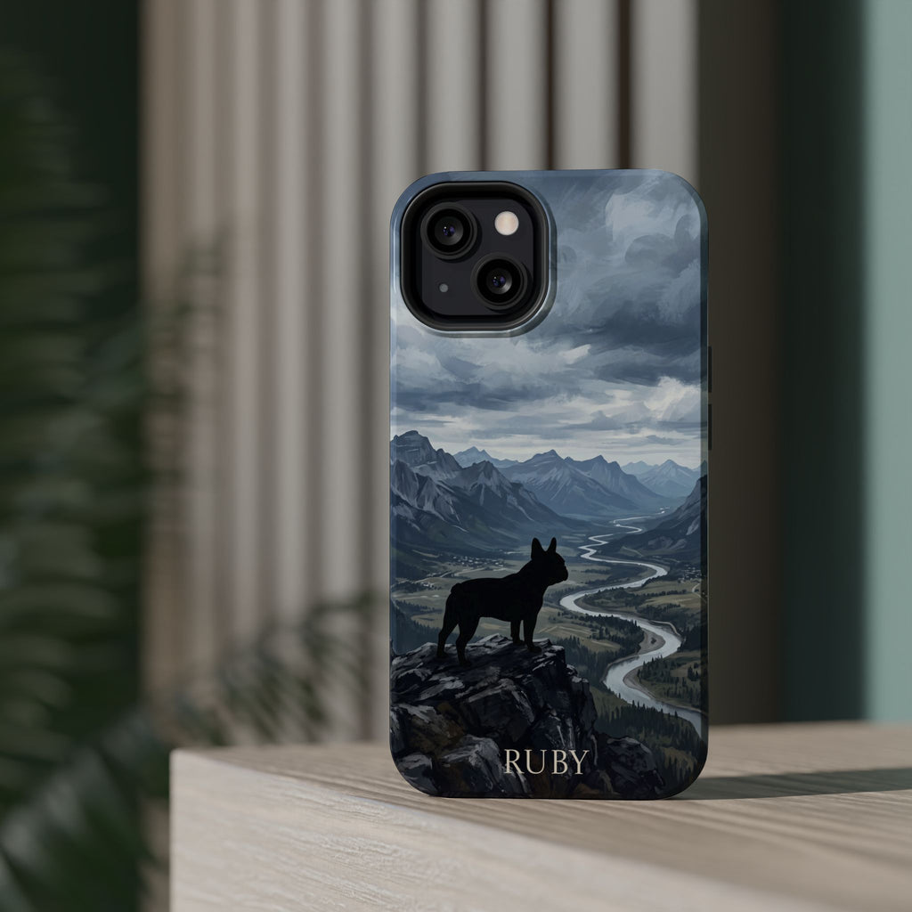Personalized French Bulldog Mountain Valley Phone Case — Wireless Charging Cover