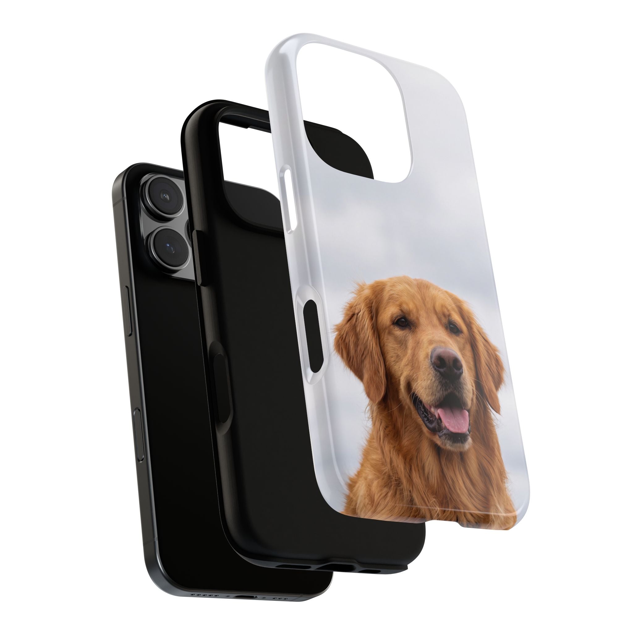 Golden Retriever Portrait Phone Case | Happy Dog Photo on Soft Sky Background | Samsung & iPhone