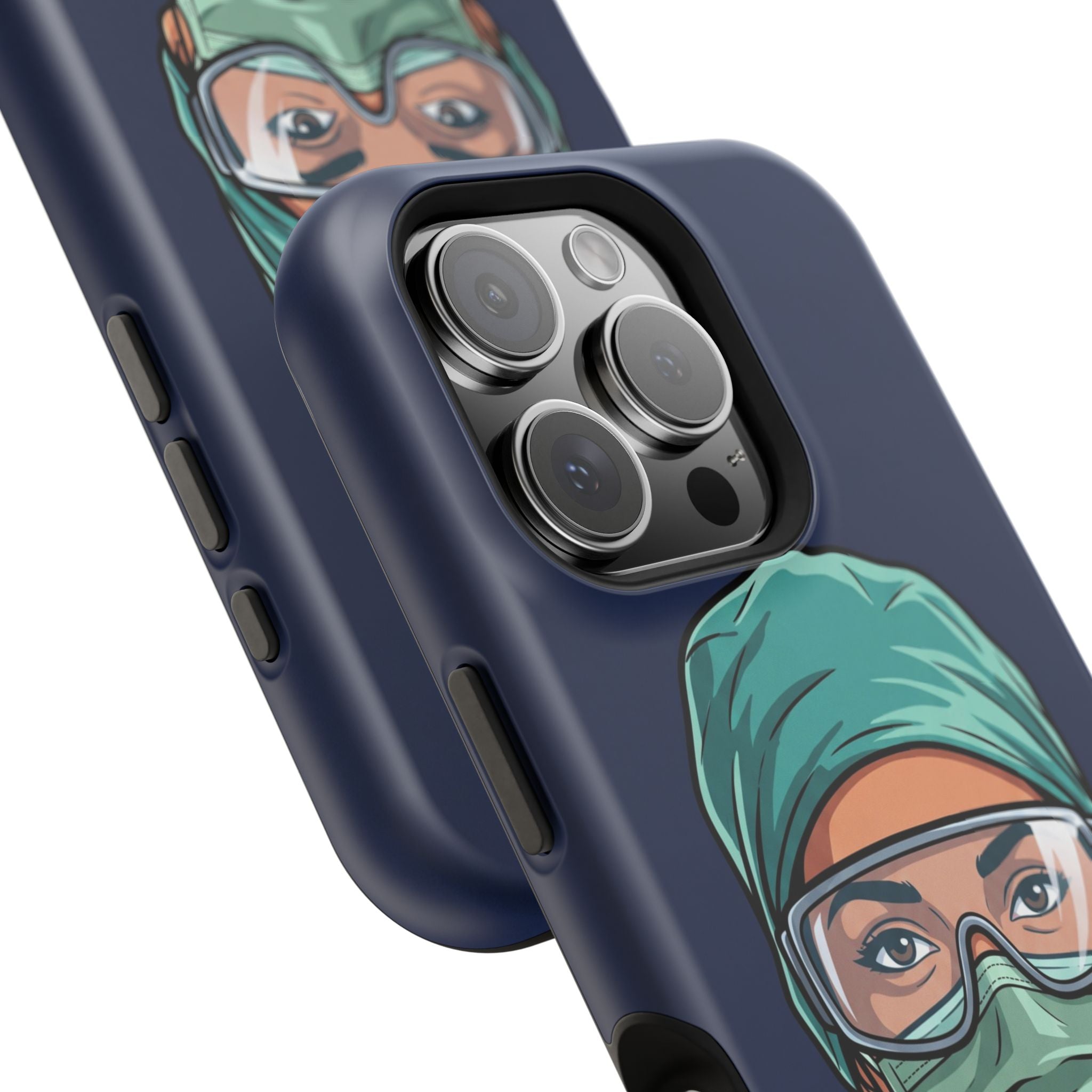 Bold Nurse Portrait Phone Case — Magnetic Wireless Charging Cover
