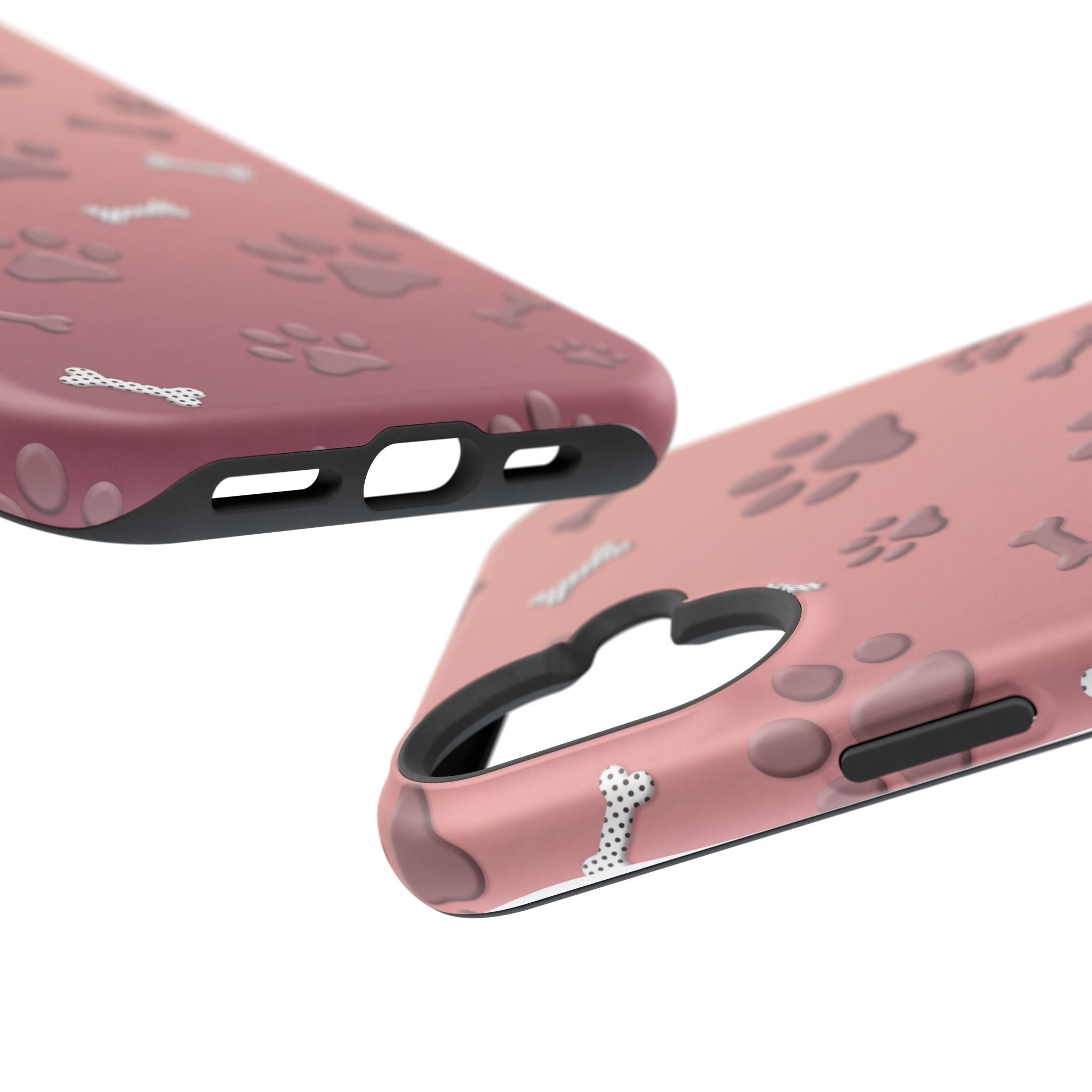 Paws & Bones Phone Case — Impact-Resistant Wireless Charging Cover