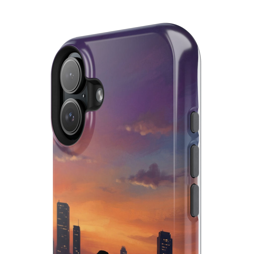 Personalized Golden Retriever City Skyline Phone Case — Wireless Charging Cover