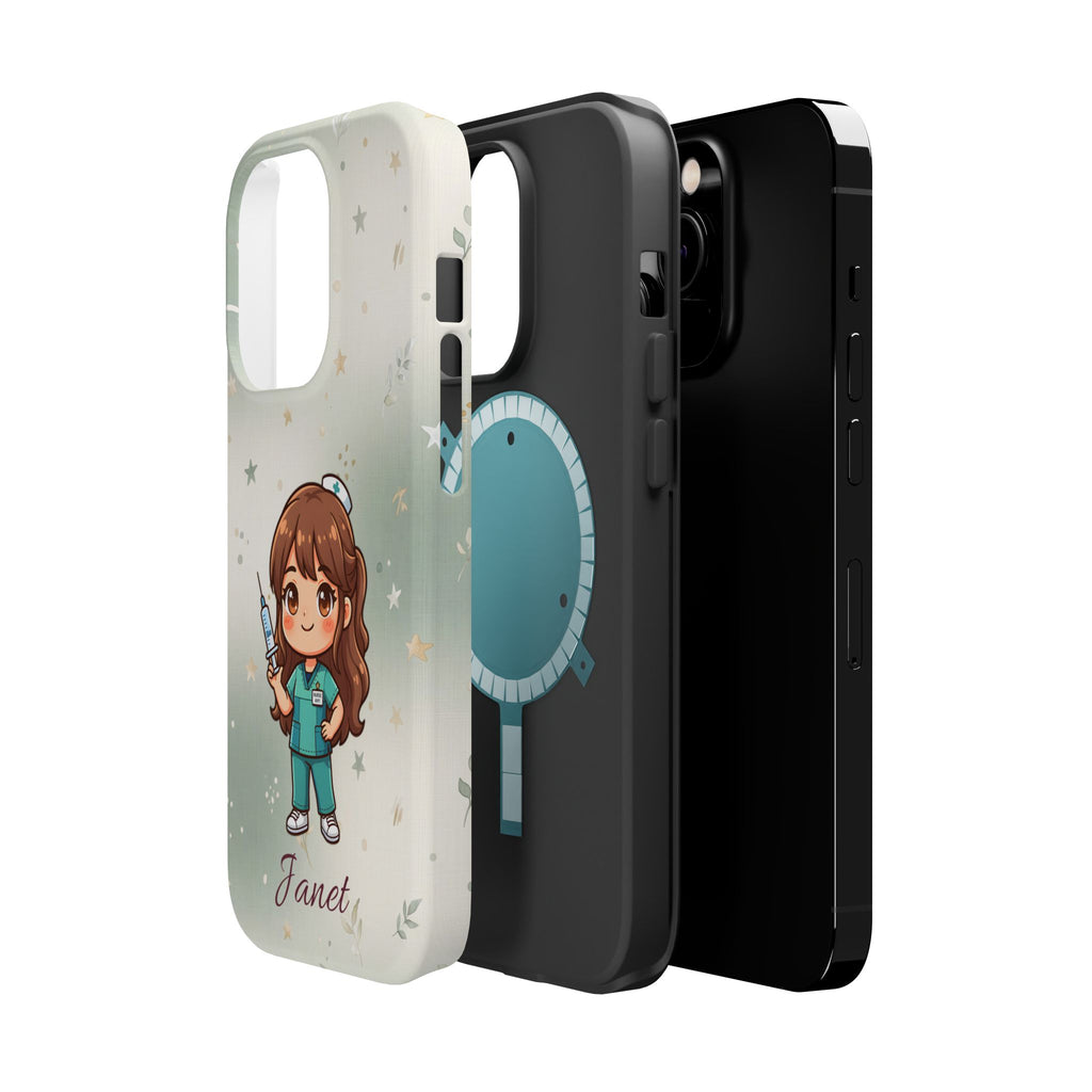 Personalized Nurse with Syringe Phone Case — Wireless Charging Cover