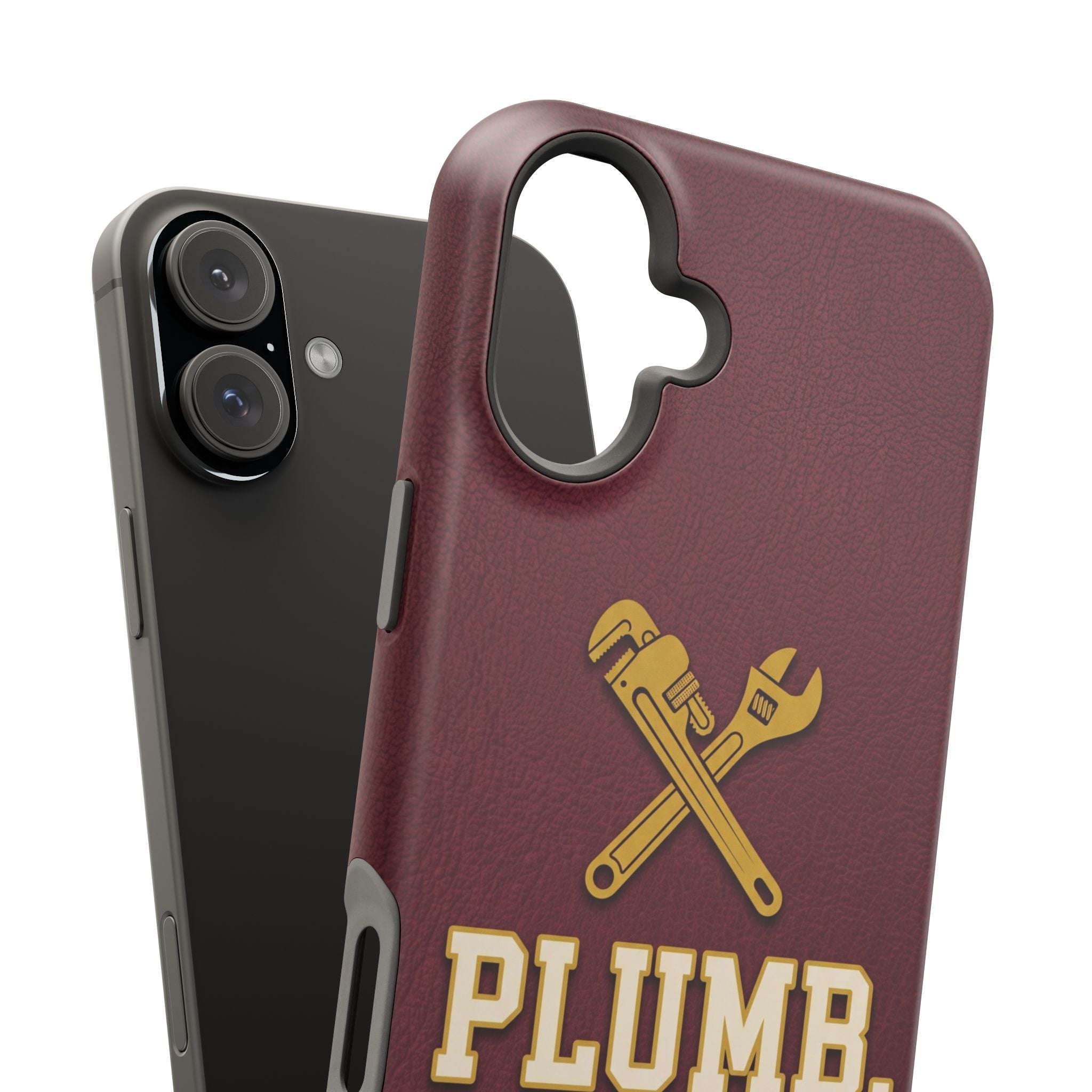 Plumb. Proud. Phone Case — Crossed Wrenches Wireless Charging Cover