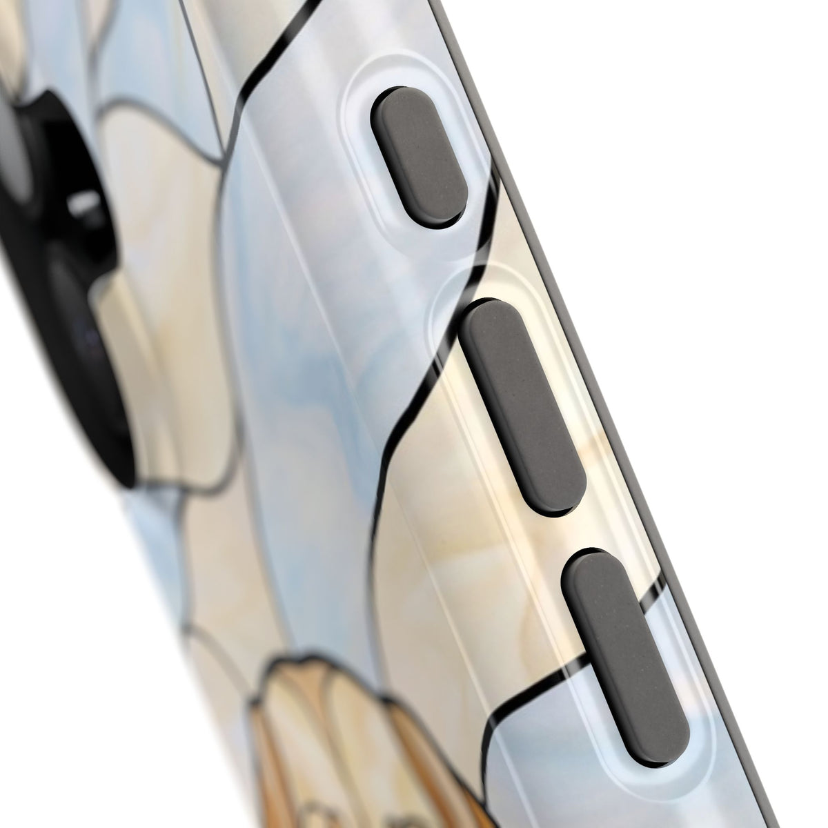 Floral Stained Glass Labrador Phone Case — Tough Magnetic Case with Wireless Charging