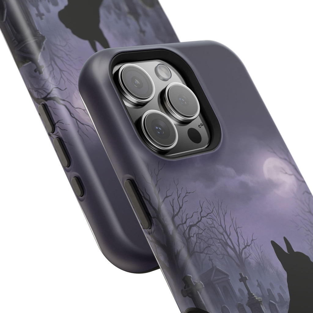 Personalized French Bulldog Moonlit Graveyard Phone Case — Wireless Charging Cover