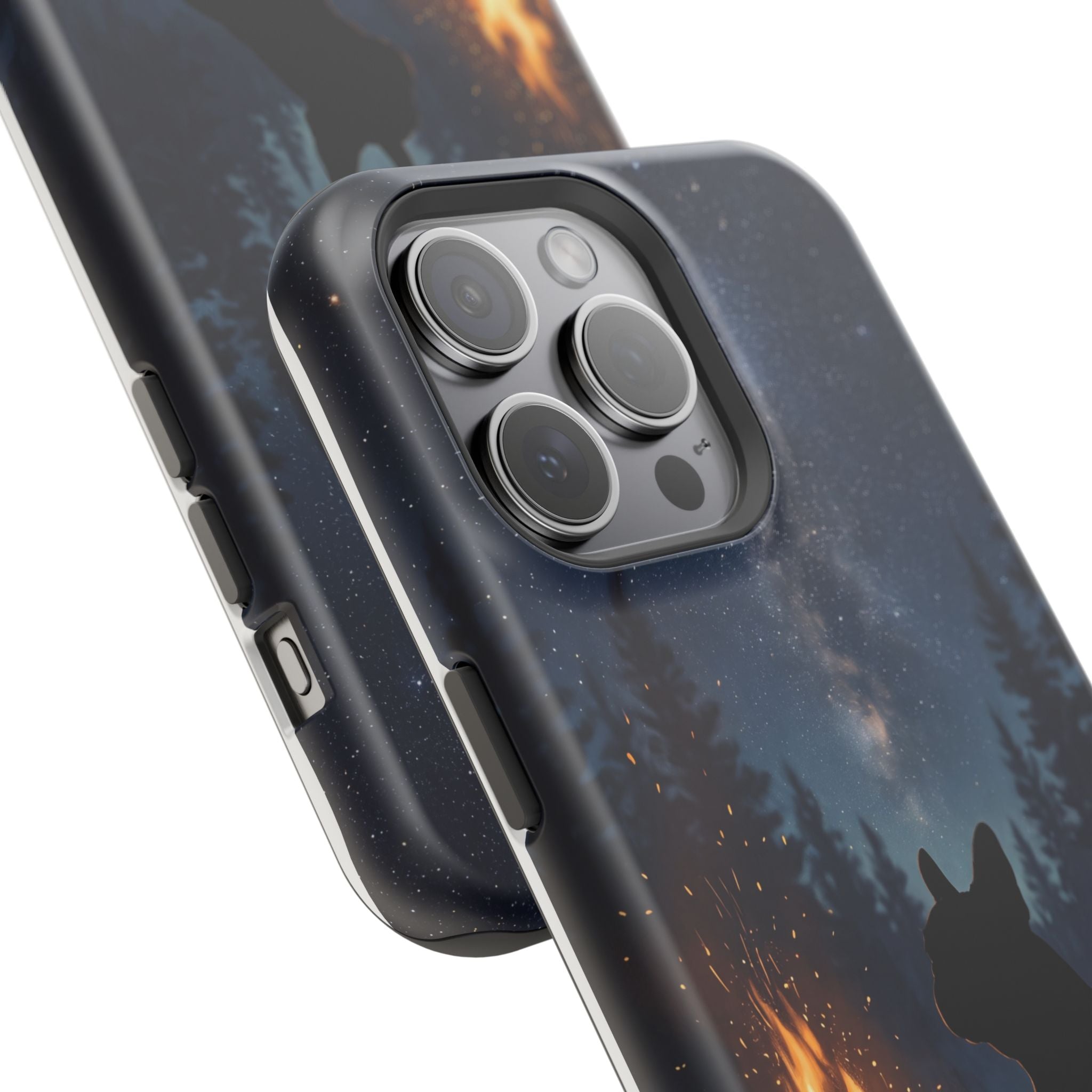 Personalized French Bulldog Campfire Phone Case — Wireless Charging Cover