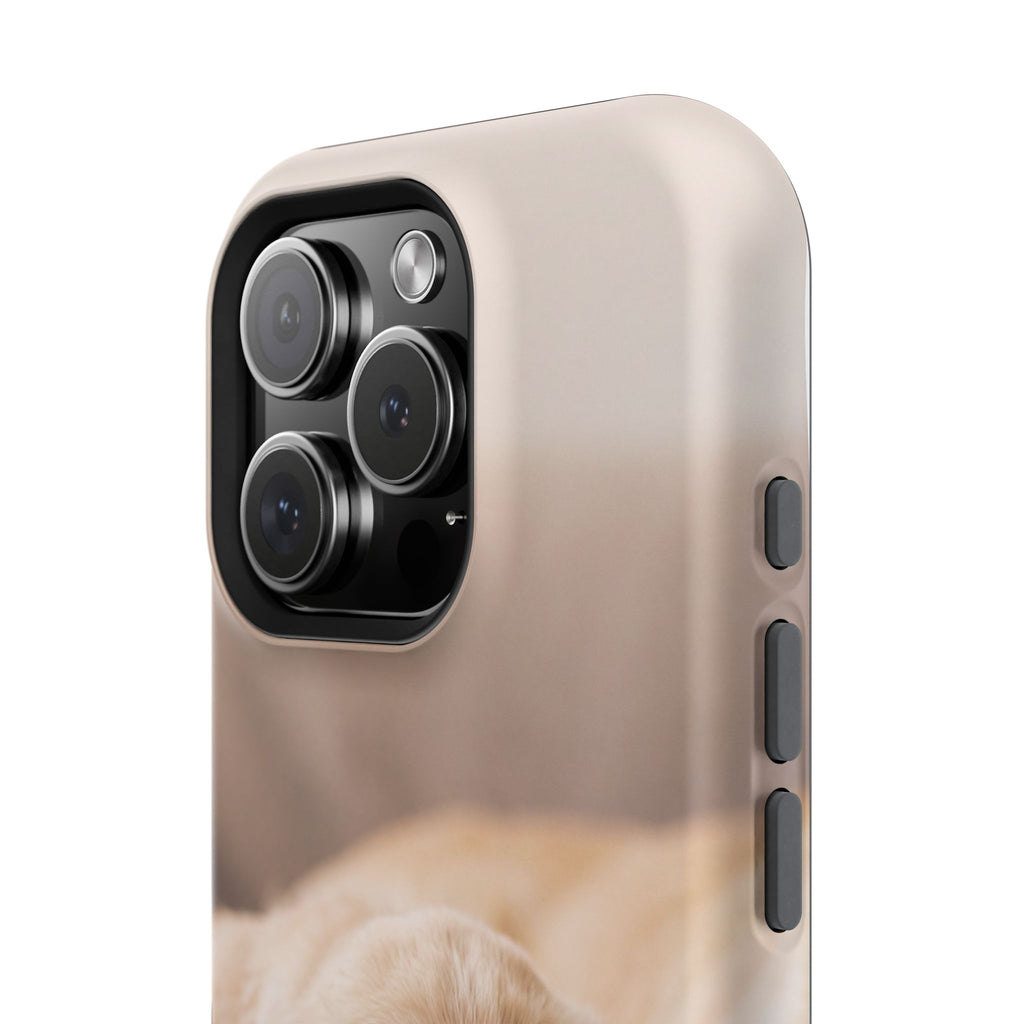 Golden Retriever Puppy Phone Case — Impact-Resistant Wireless Charging Cover