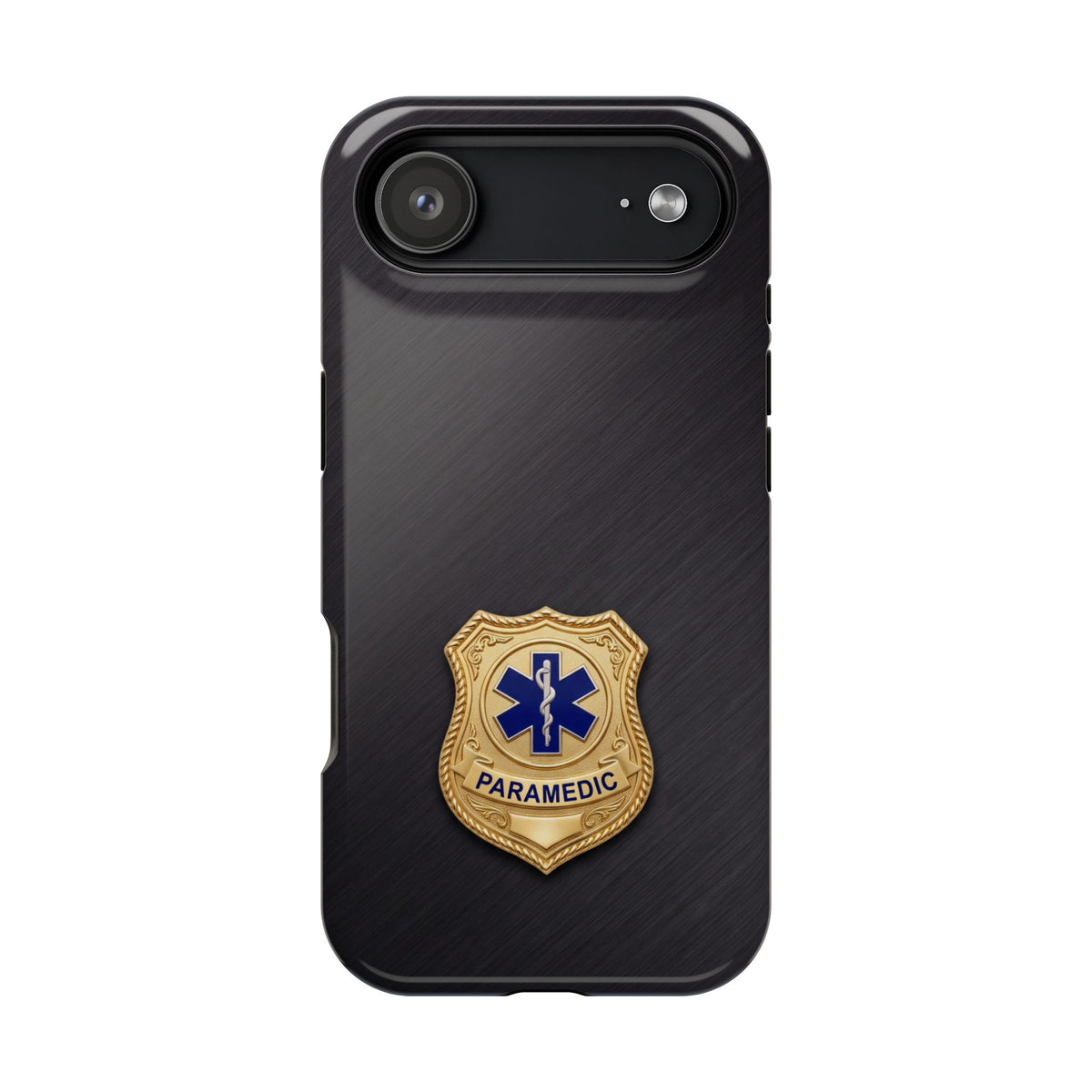 Gold Paramedic Badge Phone Case — Magnetic Wireless Charging Cover