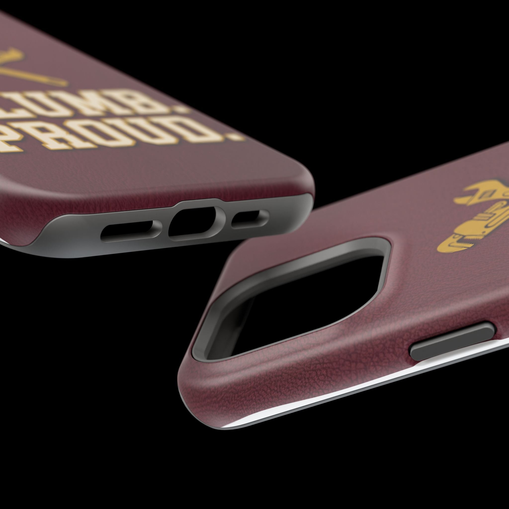 Plumb. Proud. Phone Case — Crossed Wrenches Wireless Charging Cover