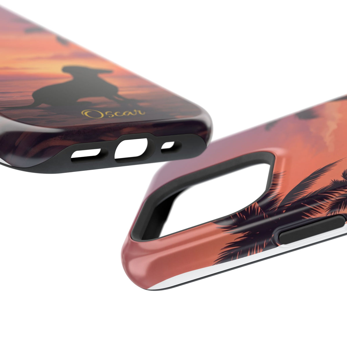 Personalized Dachshund Tropical Beach Sunset Phone Case — Wireless Charging Cover