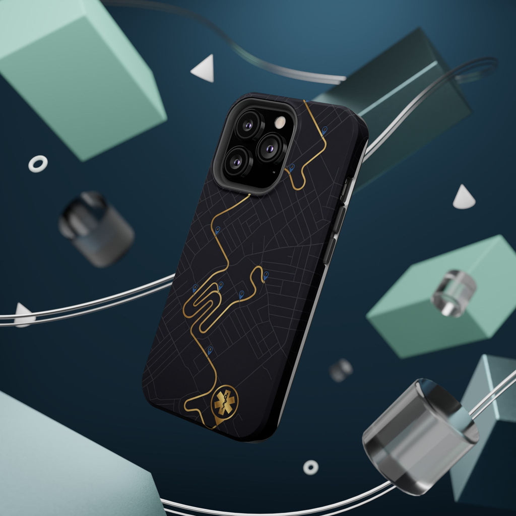 Paramedic/EMT Route Line Phone Case — Magnetic Wireless Charging Cover