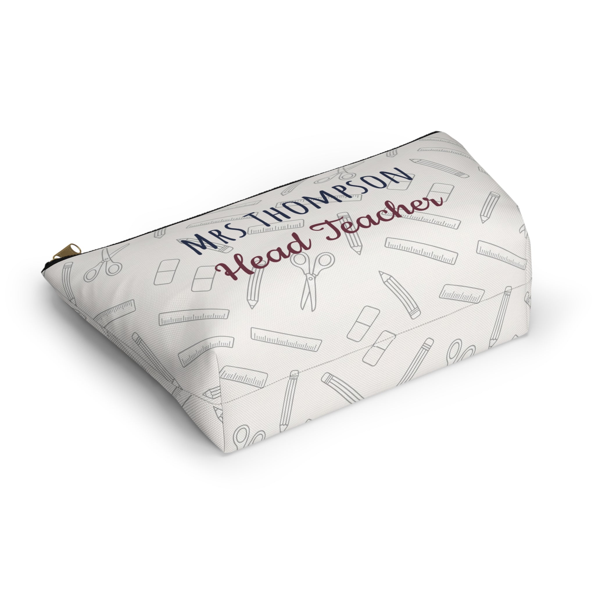 Personalized Teacher Gift Pouch – Custom Name Makeup Bag for Teachers