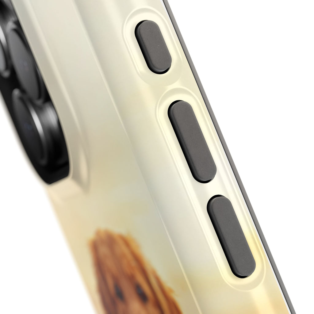Beach Golden Retriever Phone Case — Impact-Resistant Wireless Charging Cover
