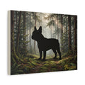 French Bulldog Silhouette Personalized Canvas | Misty Forest Wall Art