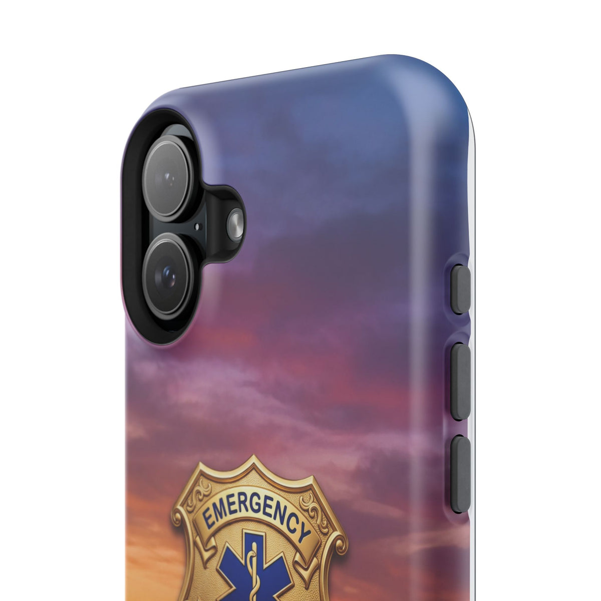 EMS Badge Sunset Skyline Phone Case — Magnetic Wireless Charging Cover