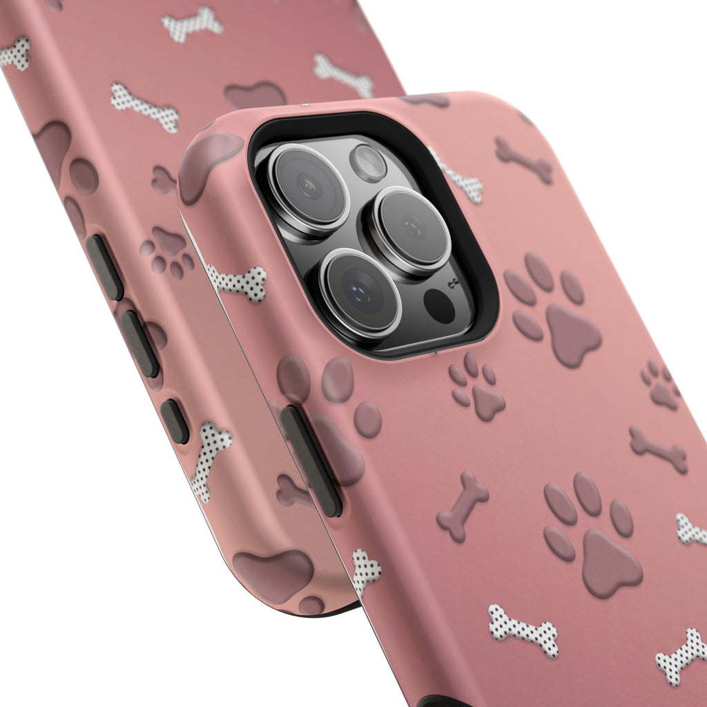 Paws & Bones Phone Case — Impact-Resistant Wireless Charging Cover