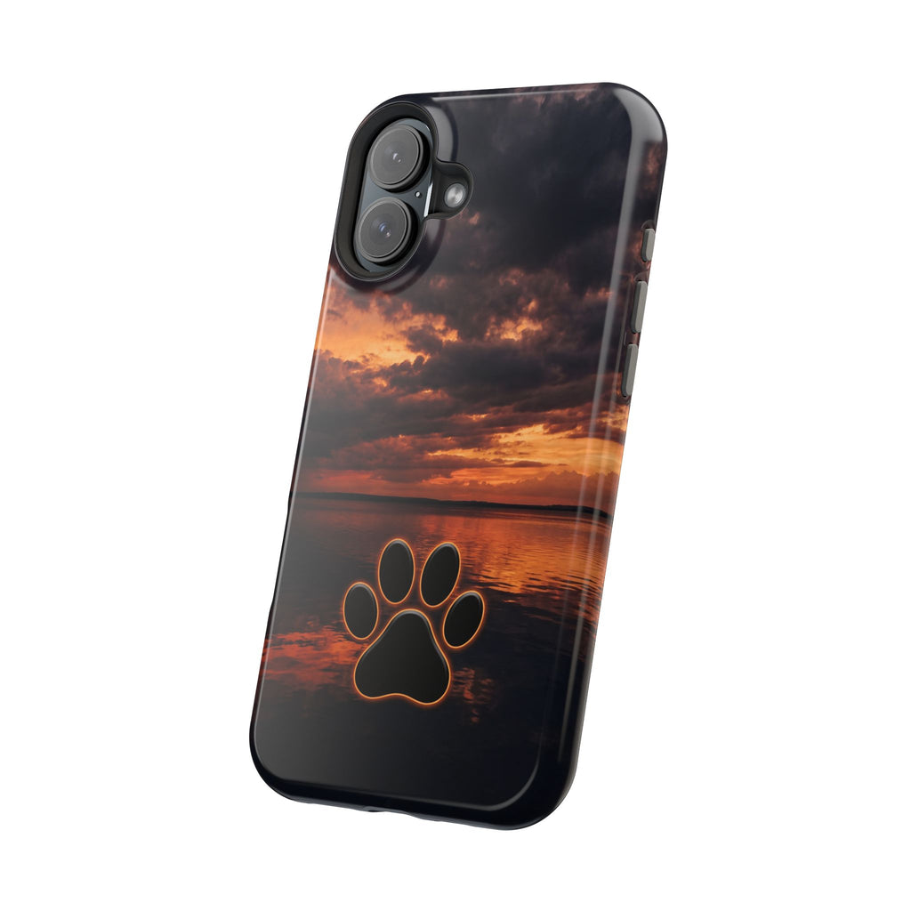 Paw Sunset Magnetic Impact-Resistant Phone Case for iPhone and Samsung Galaxy series