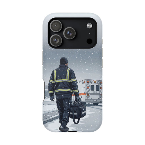 Bold Paramedic/EMT Portrait Phone Case — Magnetic Wireless Charging Cover