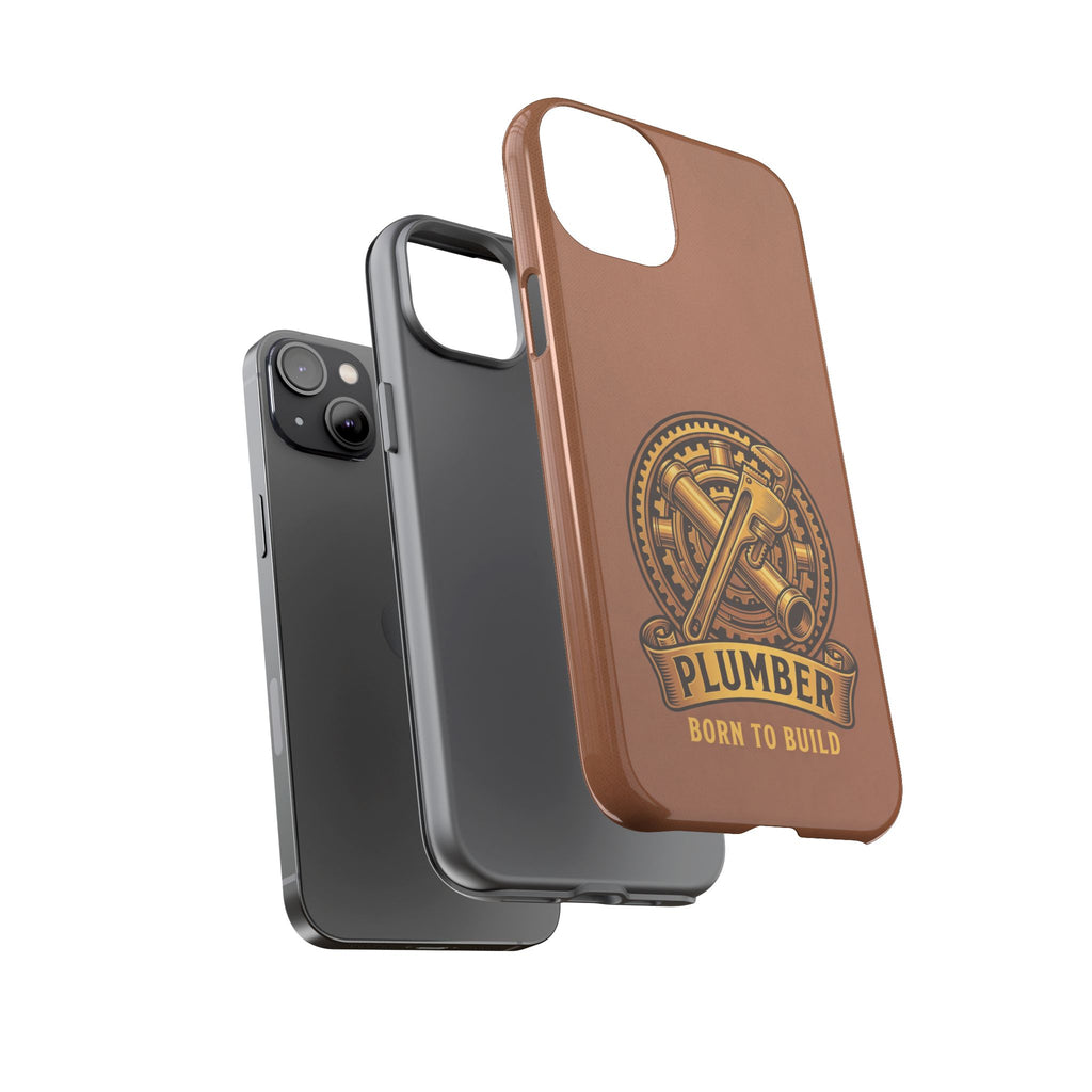 Plumber Born to Build Leather Phone Case - Samsung & iPhone Series