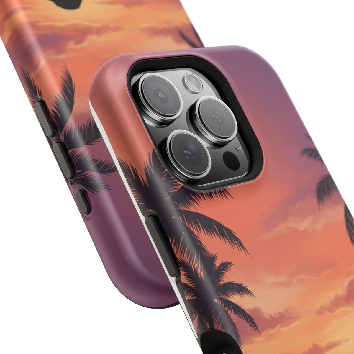 Personalized Dachshund Tropical Beach Sunset Phone Case — Wireless Charging Cover
