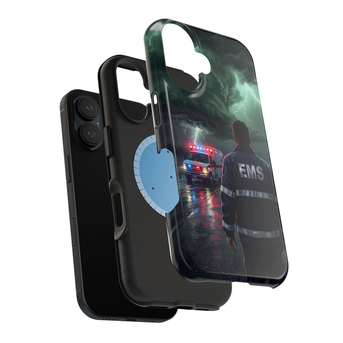 EMS Green Storm City Phone Case — Magnetic Wireless Charging Cover