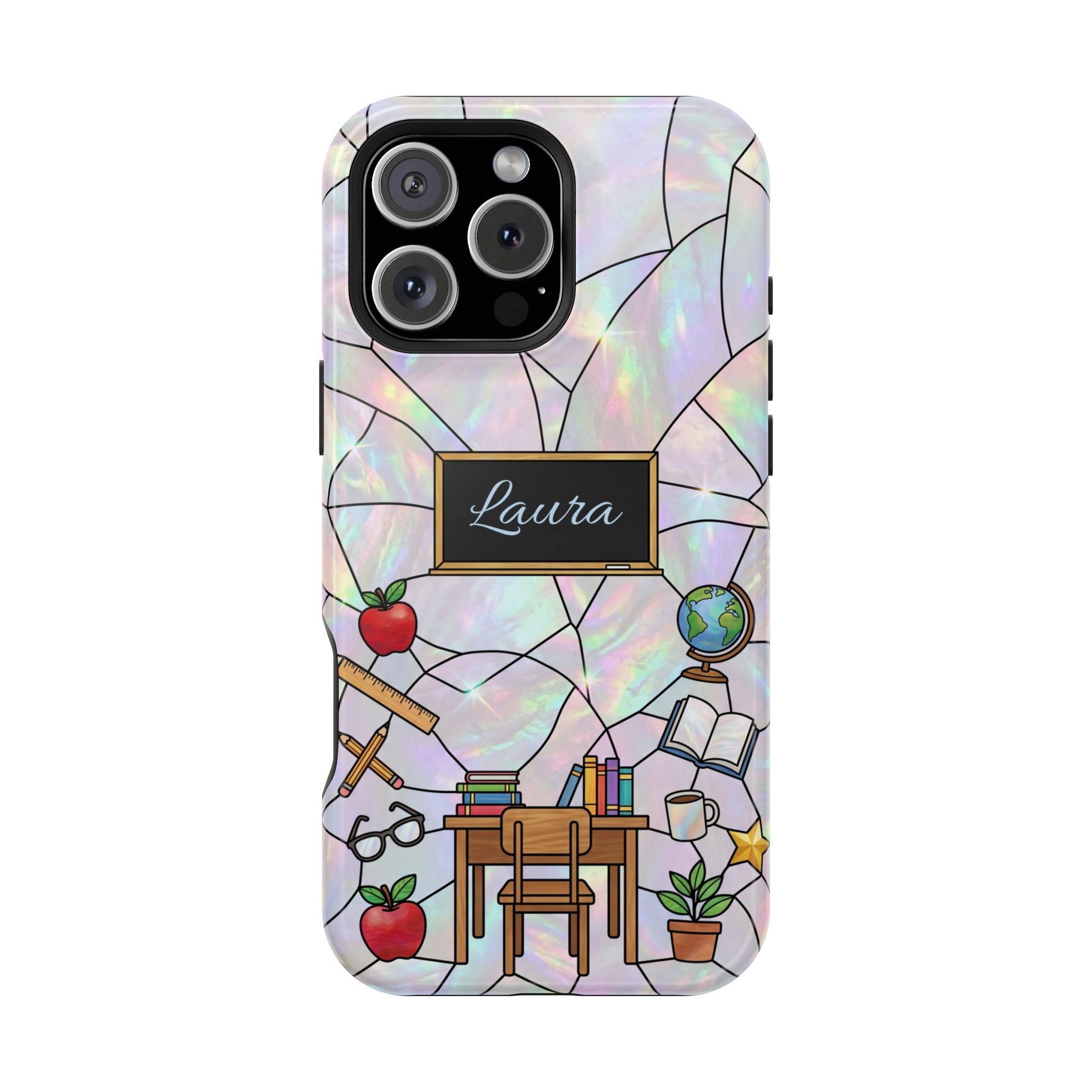 Personalized Teacher Phone Case — Impact-Resistant Wireless Charging Cover