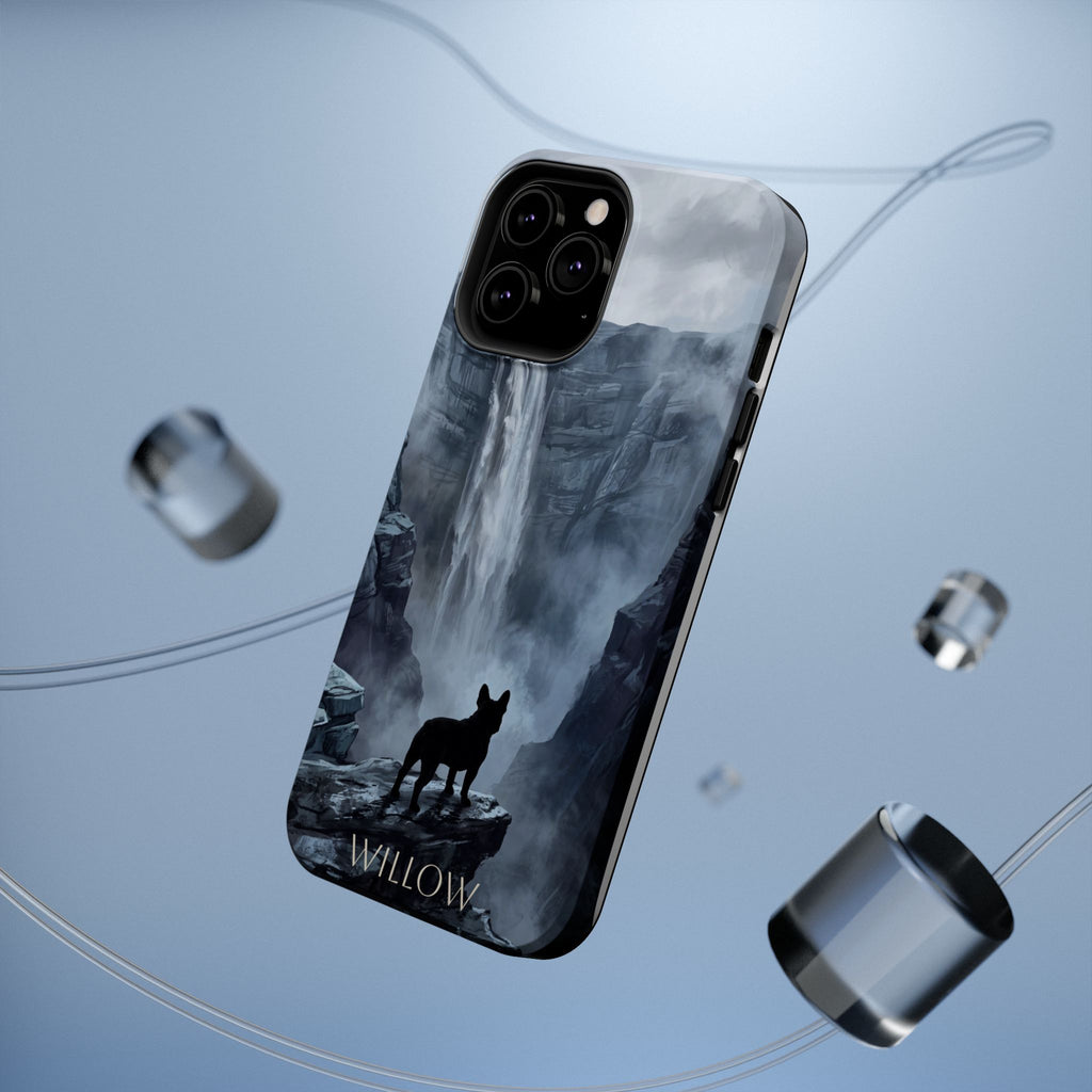 Personalized French Bulldog Misty Waterfall Phone Case — Wireless Charging Cover