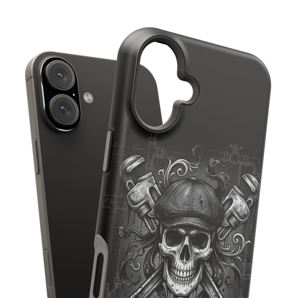 Skull & Wrenches Plumber Phone Case — Wireless Charging Cover