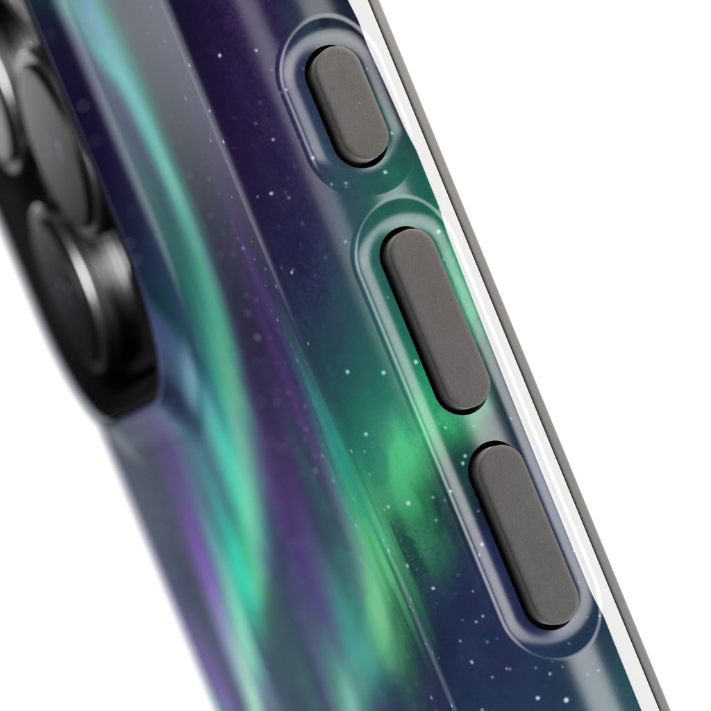 Personalized Dachshund Northern Lights Phone Case — Wireless Charging Cover