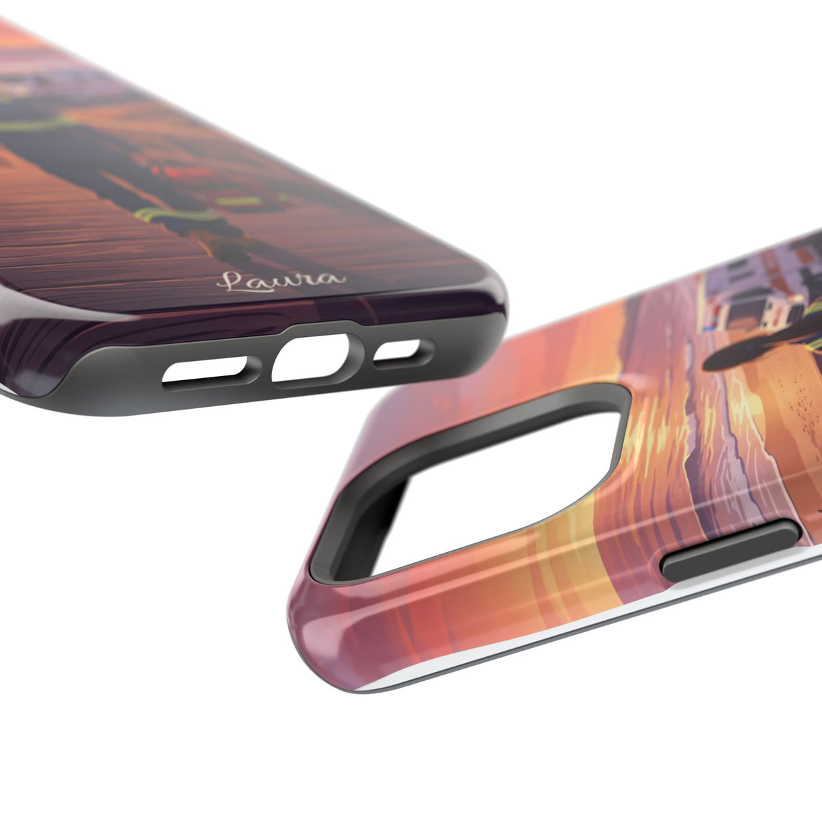 Sunset Boardwalk Personalized Paramedic Phone Case — Wireless Charging Cover
