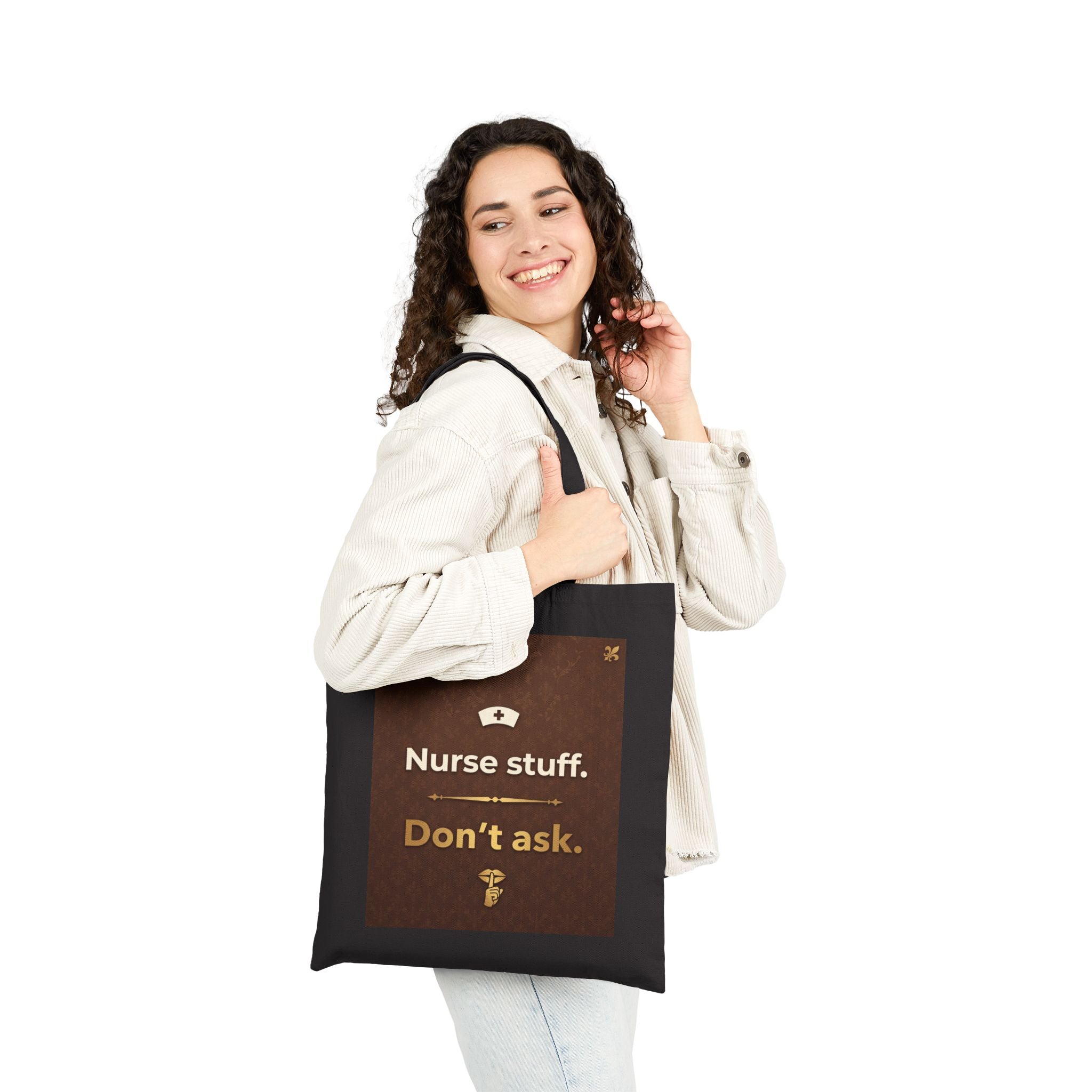 Nurse Tote Bag – Nurse stuff dont ask – Cotton Canvas Tote Bag for Nurses