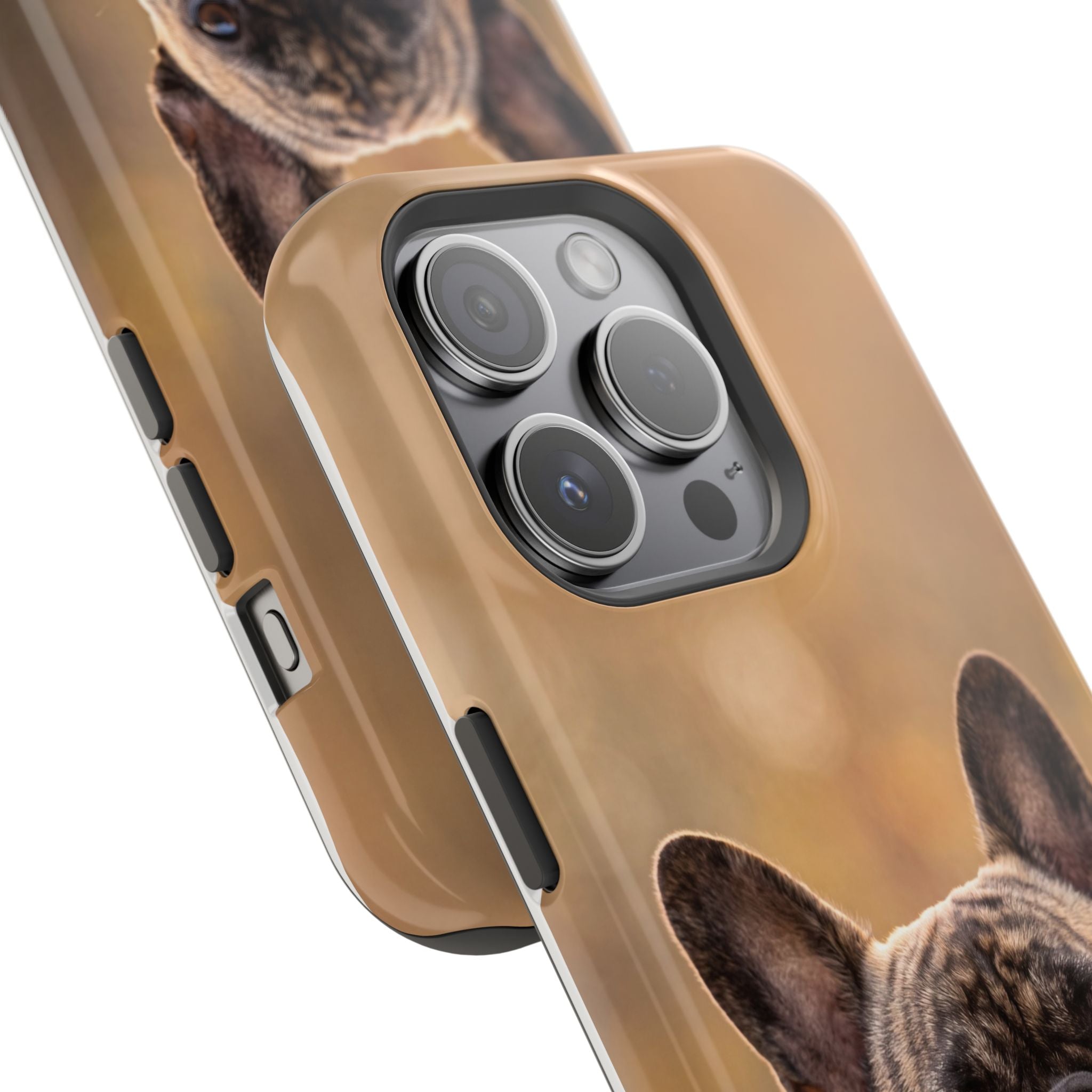 Brindle French Bulldog Phone Case — Impact-Resistant Wireless Charging Cover
