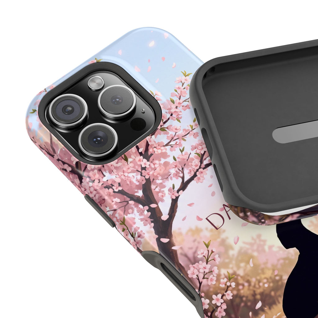 Personalized Dachshund Cherry Blossom Phone Case — Wireless Charging Cover