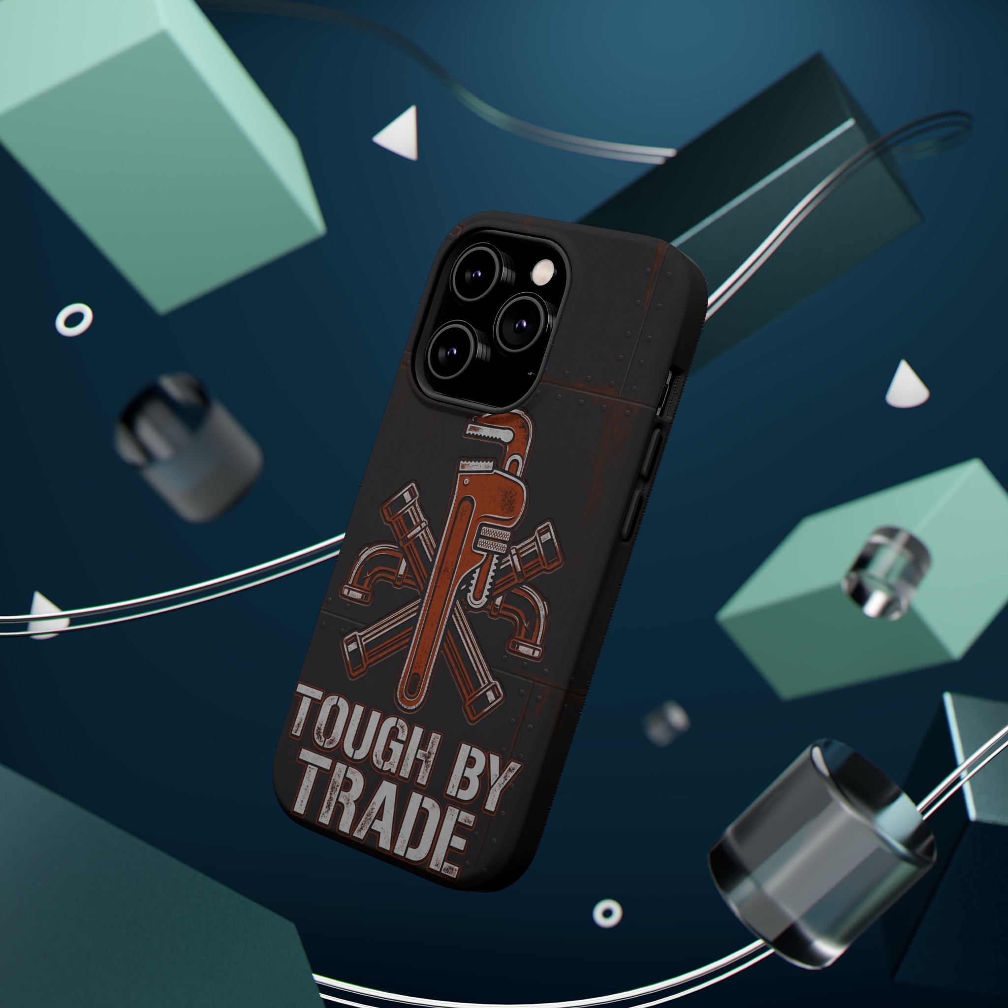 Tough By Trade Phone Case — Crossed Wrenches Wireless Charging Cover