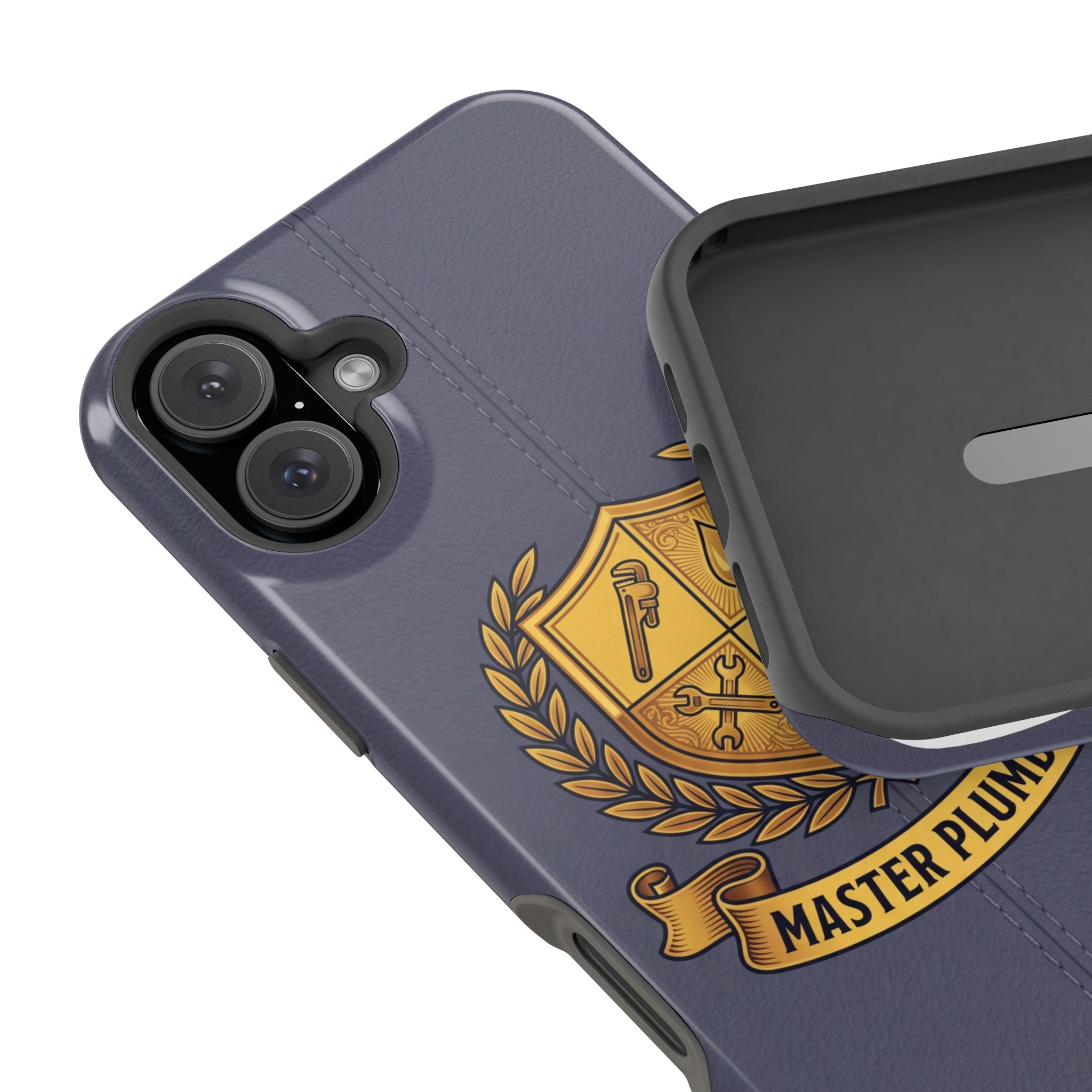 Master Plumber Crest Phone Case — Heraldic Shield Wireless Charging Cover