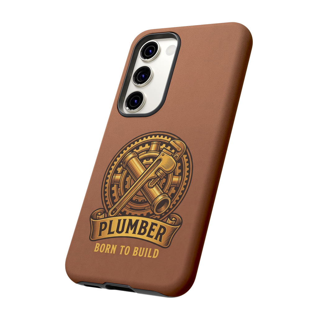 Plumber Born to Build Leather Phone Case - Samsung & iPhone Series