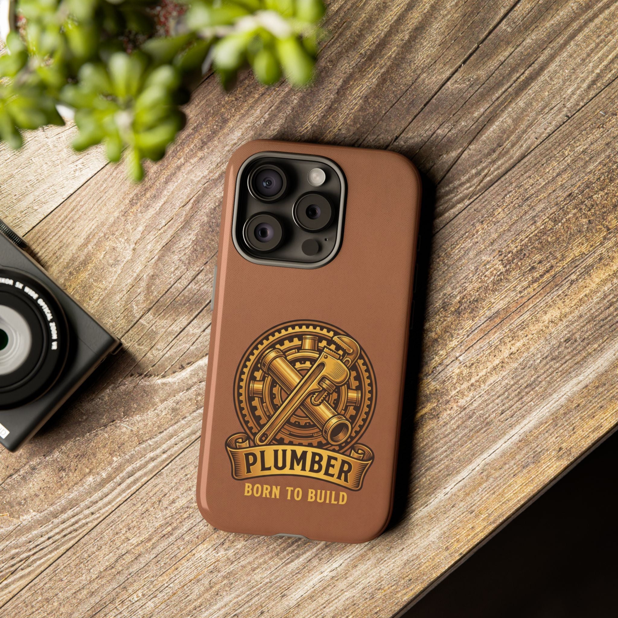 Plumber Born to Build Leather Phone Case - Samsung & iPhone Series
