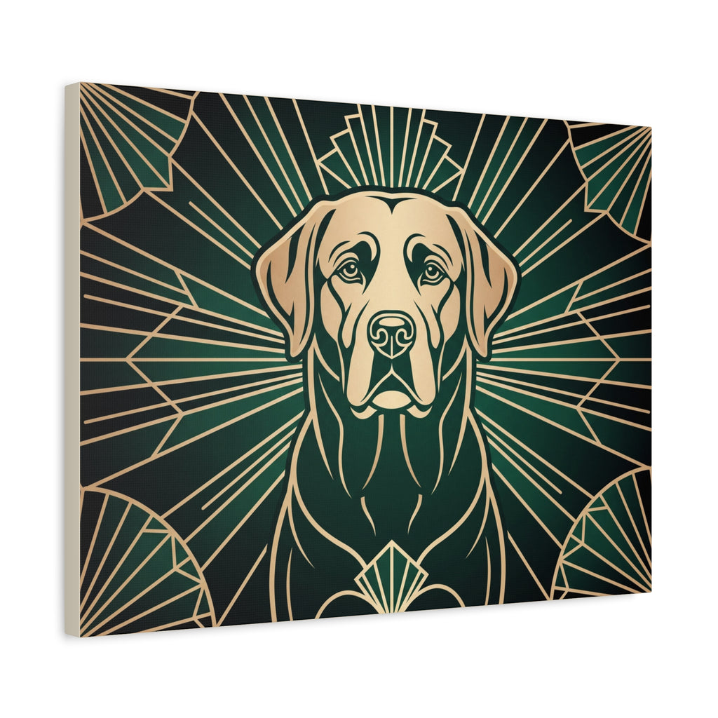 Labrador Canvas | Art Deco Fan Line Art Wall Art