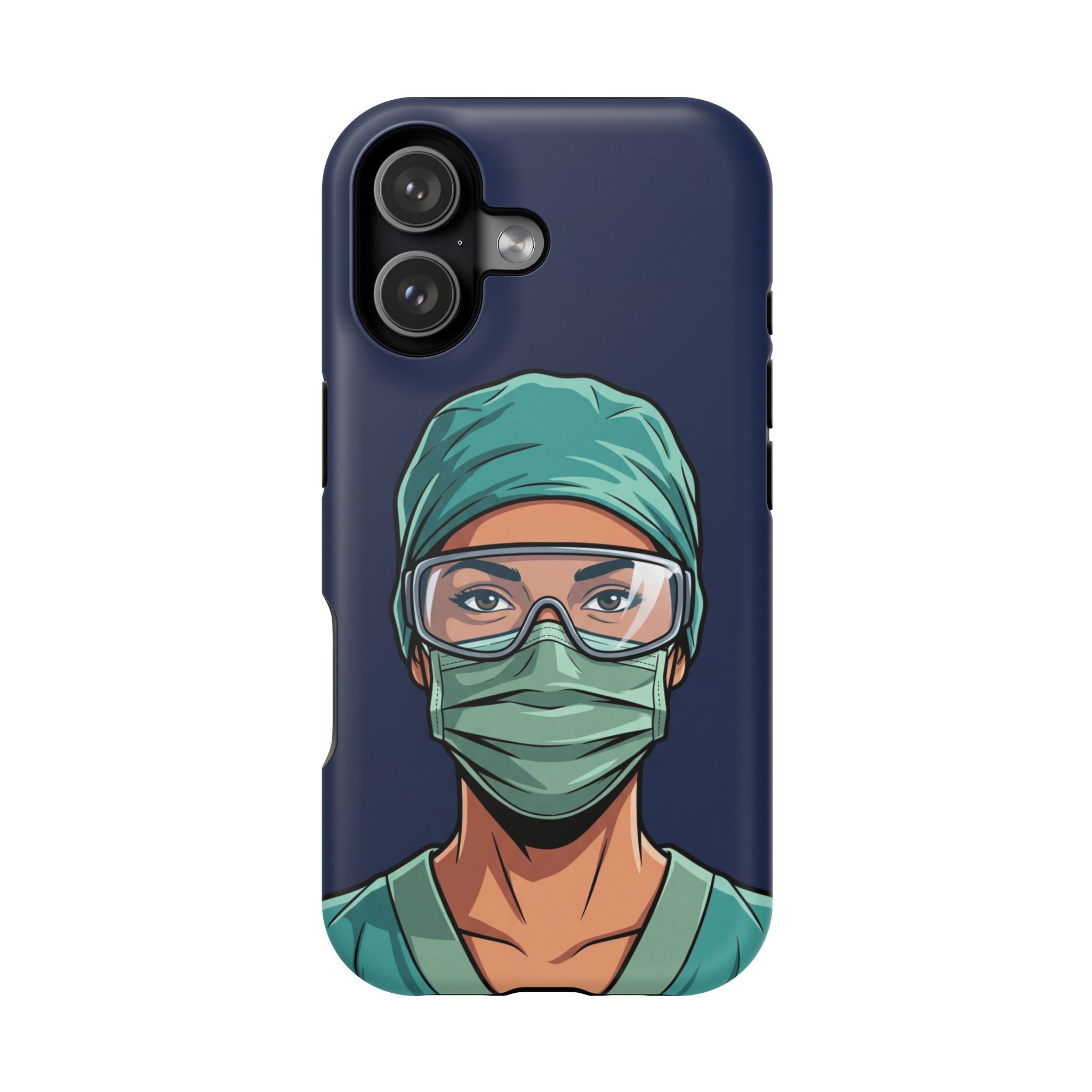Bold Nurse Portrait Phone Case — Magnetic Wireless Charging Cover