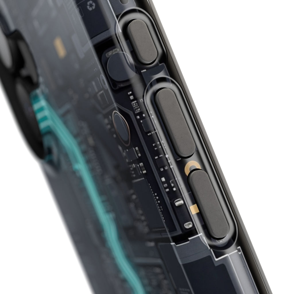 Cyan Bolt Electrician Phone Case — Electric Circuit Wireless Charging Cover